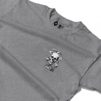 RUM KNUCKLES CROSS BONES Long Sleeve Tee - Heather Grey - detail