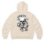 RUM KNUCKLES CROSS BONES Zip Hoodie - Ecru - back