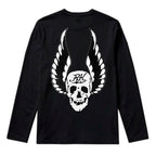 RUM KNUCKLES WINGS Long Sleeve Tee - Black - back