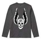 RUM KNUCKLES WINGS Long Sleeve Tee - Charcoal - back