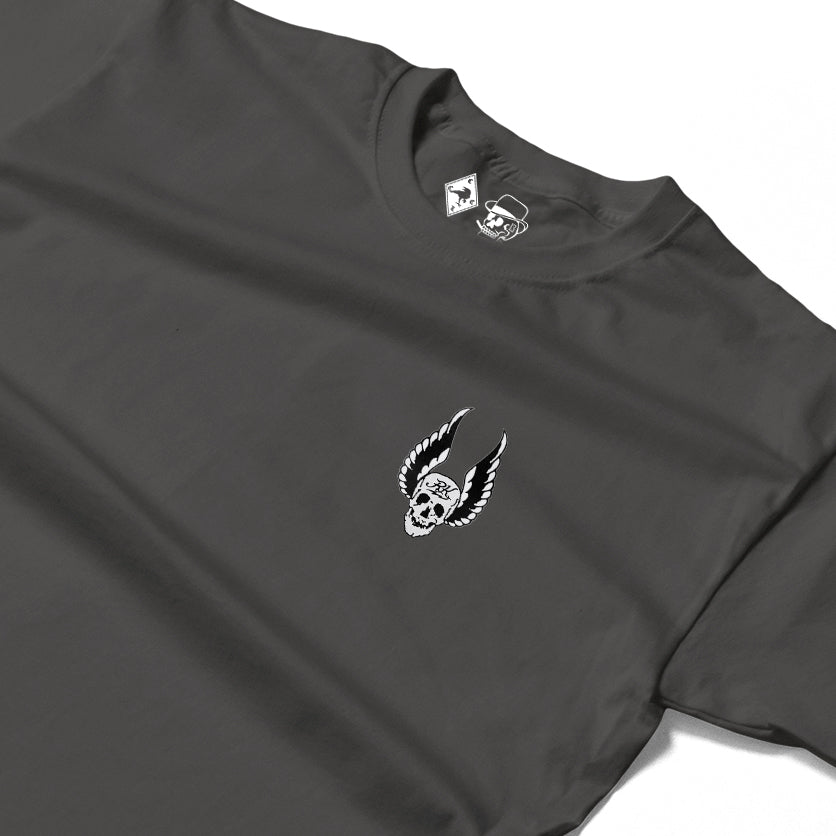 RUM KNUCKLES WINGS Long Sleeve Tee - Charcoal - detail