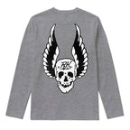 RUM KNUCKLES WINGS Long Sleeve Tee - Heather Grey - back