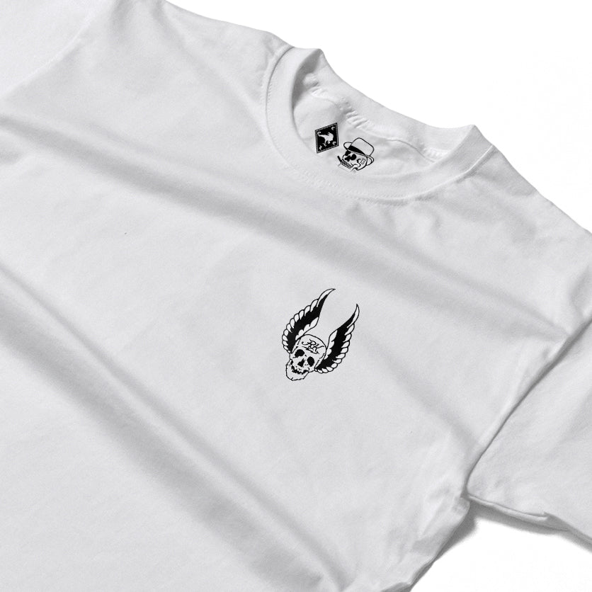 RUM KNUCKLES WINGS Long Sleeve Tee - White - detail