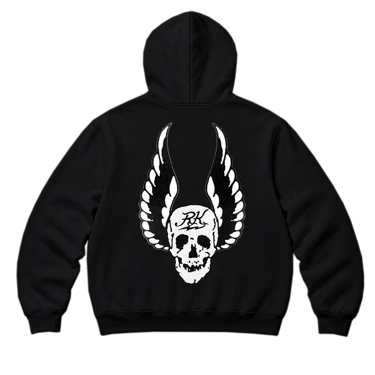 RUM KNUCKLES WINGS Zip Hoodie - Black - back