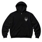 RUM KNUCKLES WINGS Zip Hoodie - Black - front