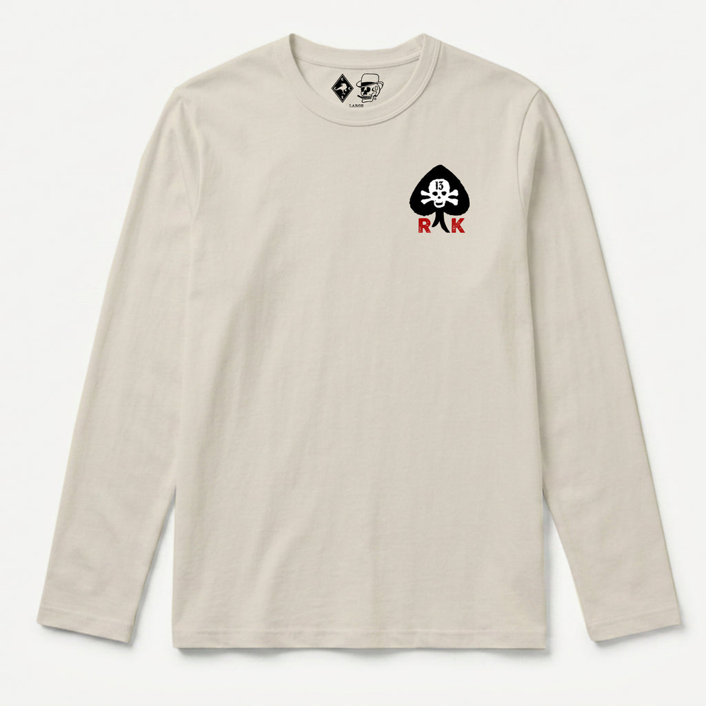 RUM KNUCKLES RK SPADE 13 Long Sleeve Tee - Ecru - front