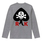 RUM KNUCKLES RK SPADE 13 Long Sleeve Tee - Heather Grey - back