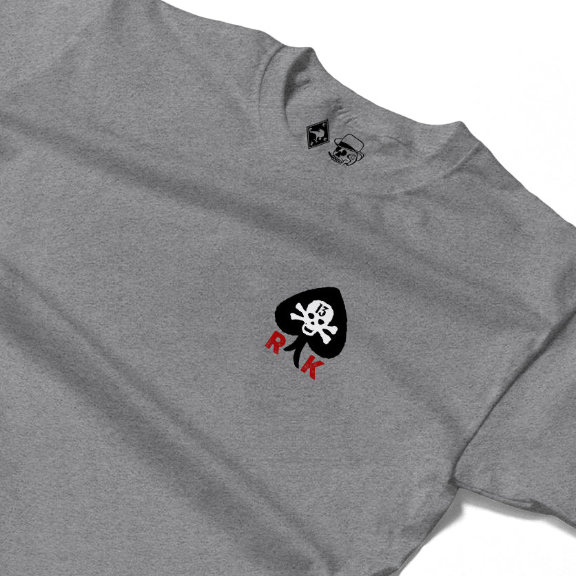 RUM KNUCKLES RK SPADE 13 Long Sleeve Tee - Heather Grey - detail