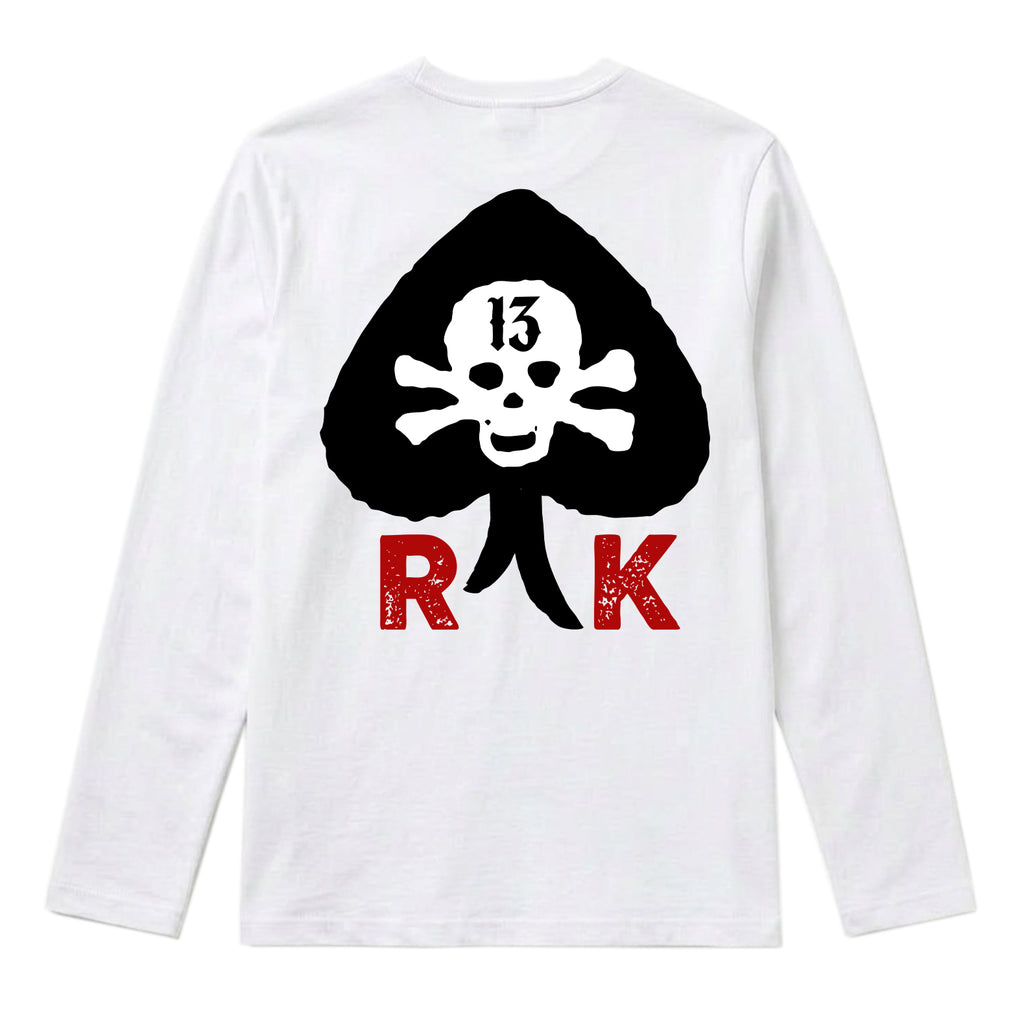 RUM KNUCKLES RK SPADE 13 Long Sleeve Tee - White - back