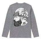 RUM KNUCKLES SOLDIER Long Sleeve Tee - Heather Grey - back