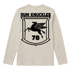 RUM KNUCKLES FLYING HORSE Long Sleeve Tee - Ecru - back