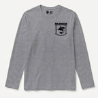 RUM KNUCKLES FLYING HORSE Long Sleeve Tee - Heather Grey - front