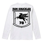 RUM KNUCKLES FLYING HORSE Long Sleeve Tee - White - back
