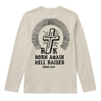 RUM KNUCKLES BORN AGAIN Long Sleeve Tee - Ecru - back
