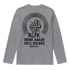 RUM KNUCKLES BORN AGAIN Long Sleeve Tee - Heather Grey - back