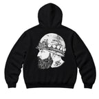 RUM KNUCKLES SOLDIER Zip Hoodie - Black - back