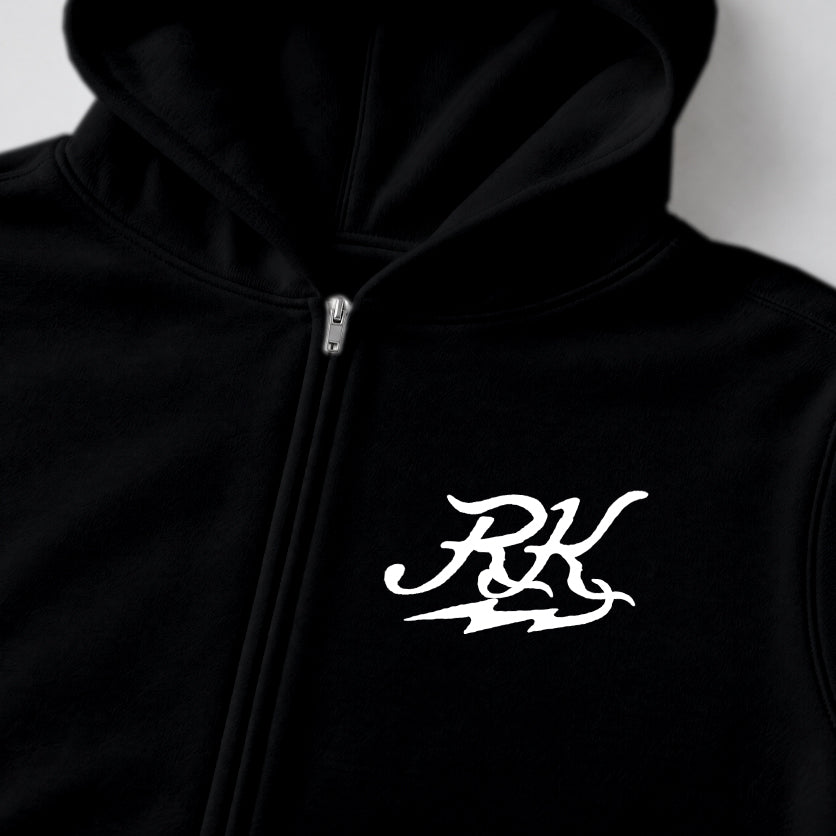 RUM KNUCKLES SOLDIER Zip Hoodie - Black - detail