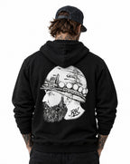 RUM KNUCKLES SOLDIER Zip Hoodie - Black - model back