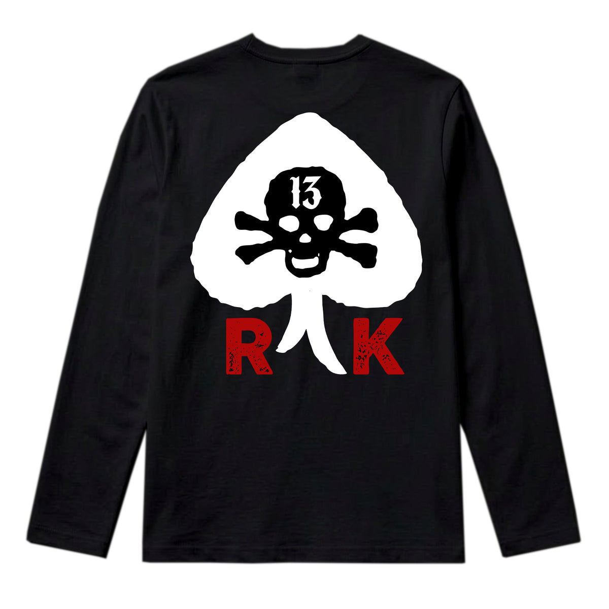 RUM KNUCKLES RK SPADE 13 Long Sleeve Tee - Black - back