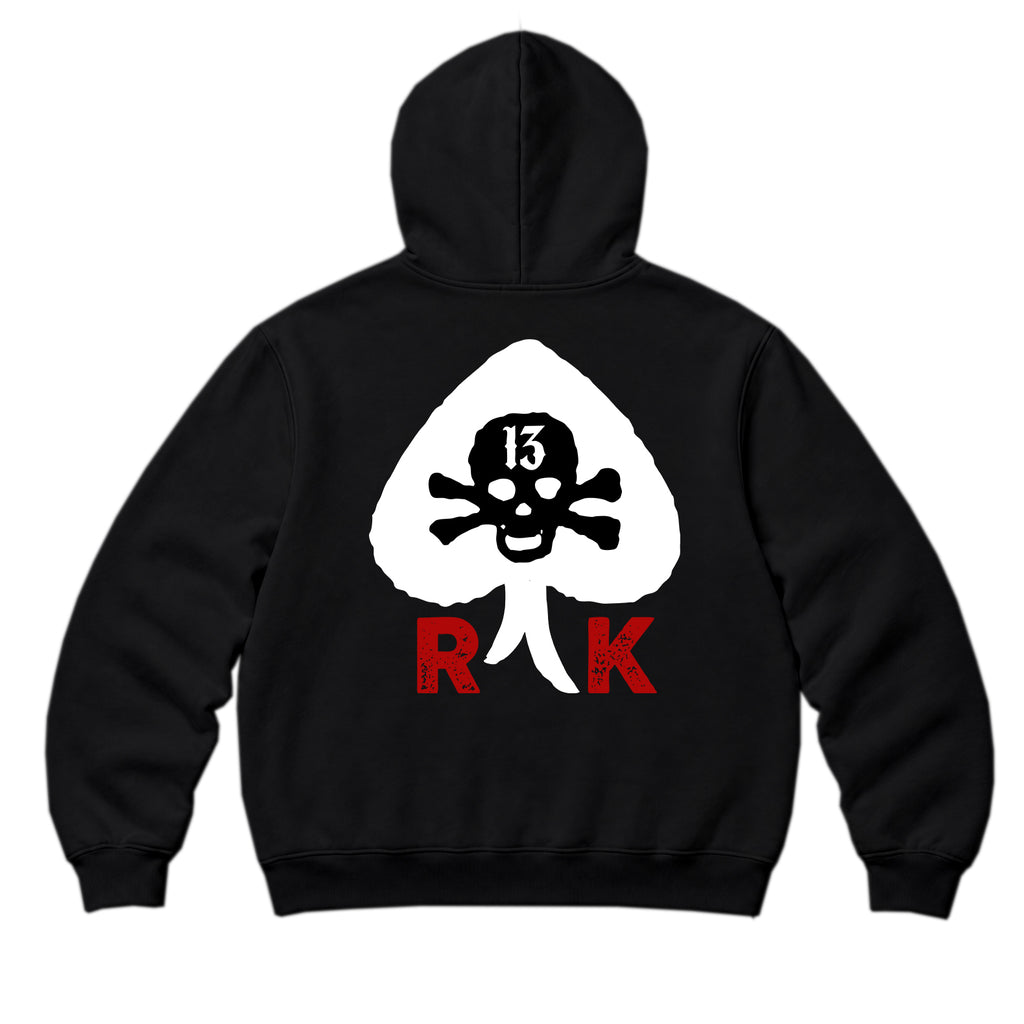 RUM KNUCKLES RK SPADE 13 Zip Hoodie - Black - back