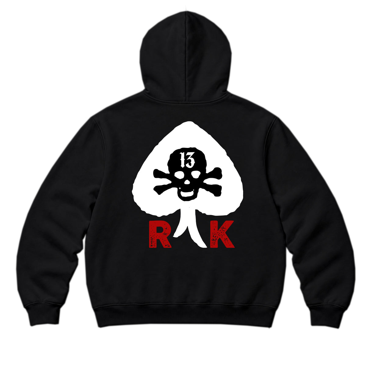 RUM KNUCKLES RK SPADE 13 Zip Hoodie - Black - back