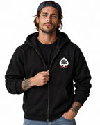 RUM KNUCKLES RK SPADE 13 Zip Hoodie - Black - model front