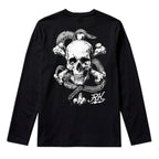 RUM KNUCKLES CROSS BONES Long Sleeve Tee - Black - back