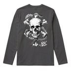 RUM KNUCKLES CROSS BONES Long Sleeve Tee - Charcoal - back