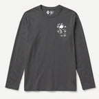 RUM KNUCKLES CROSS BONES Long Sleeve Tee - Charcoal - front