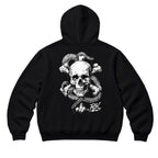 RUM KNUCKLES CROSS BONES Zip Hoodie - Black - back