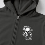 RUM KNUCKLES CROSS BONES Zip Hoodie - Charcoal - detail