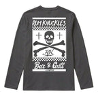 RUM KNUCKLES BAR & GRILL Long Sleeve Tee - Charcoal - back