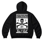 RUM KNUCKLES BAR & GRILL Zip Hoodie - Black - back