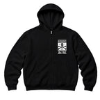RUM KNUCKLES BAR & GRILL Zip Hoodie - Black - front