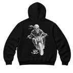 RUM KNUCKLES GHOST RIDER Zip Hoodie - Black - back