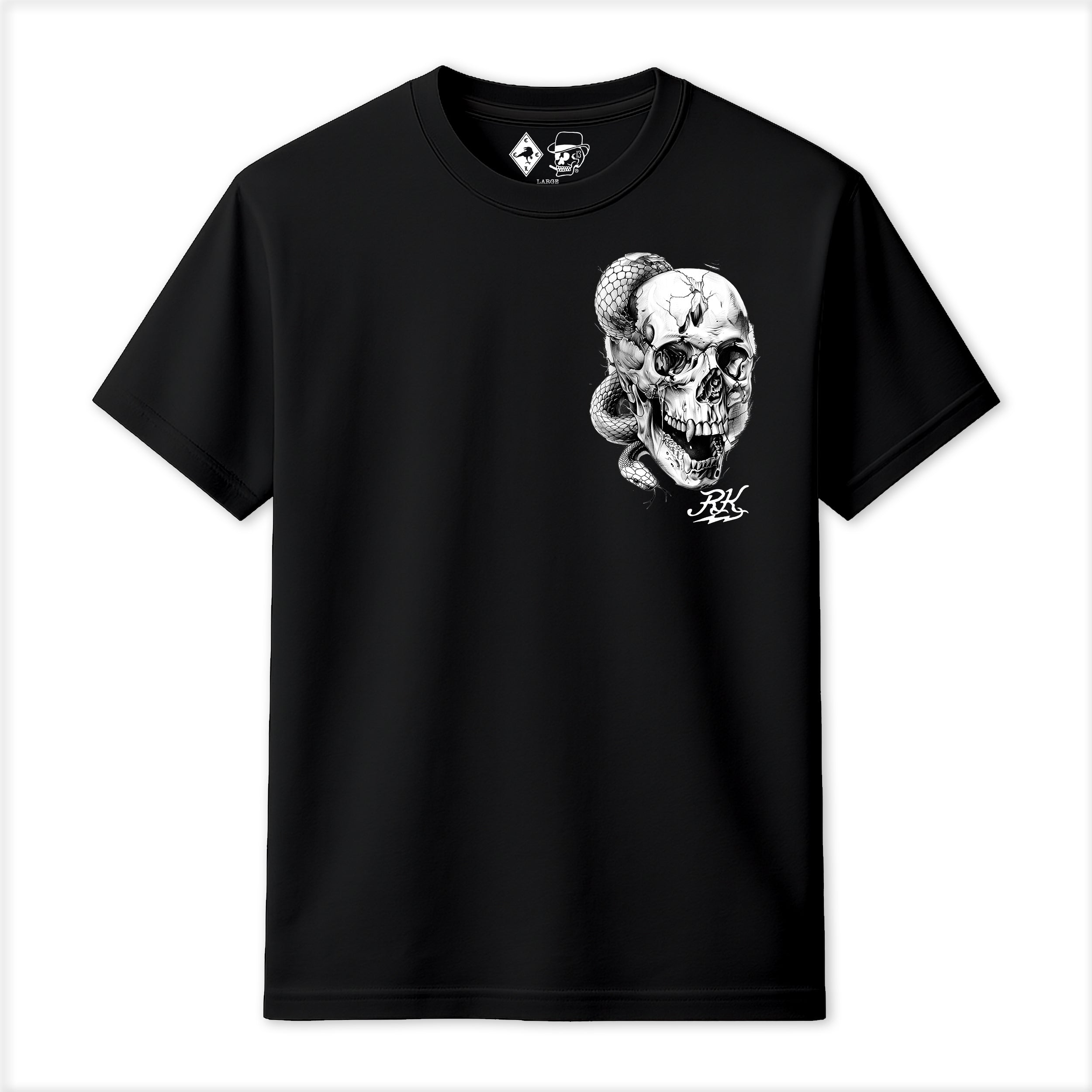 RUM KNUCKLES SKULL SNAKE T-Shirt