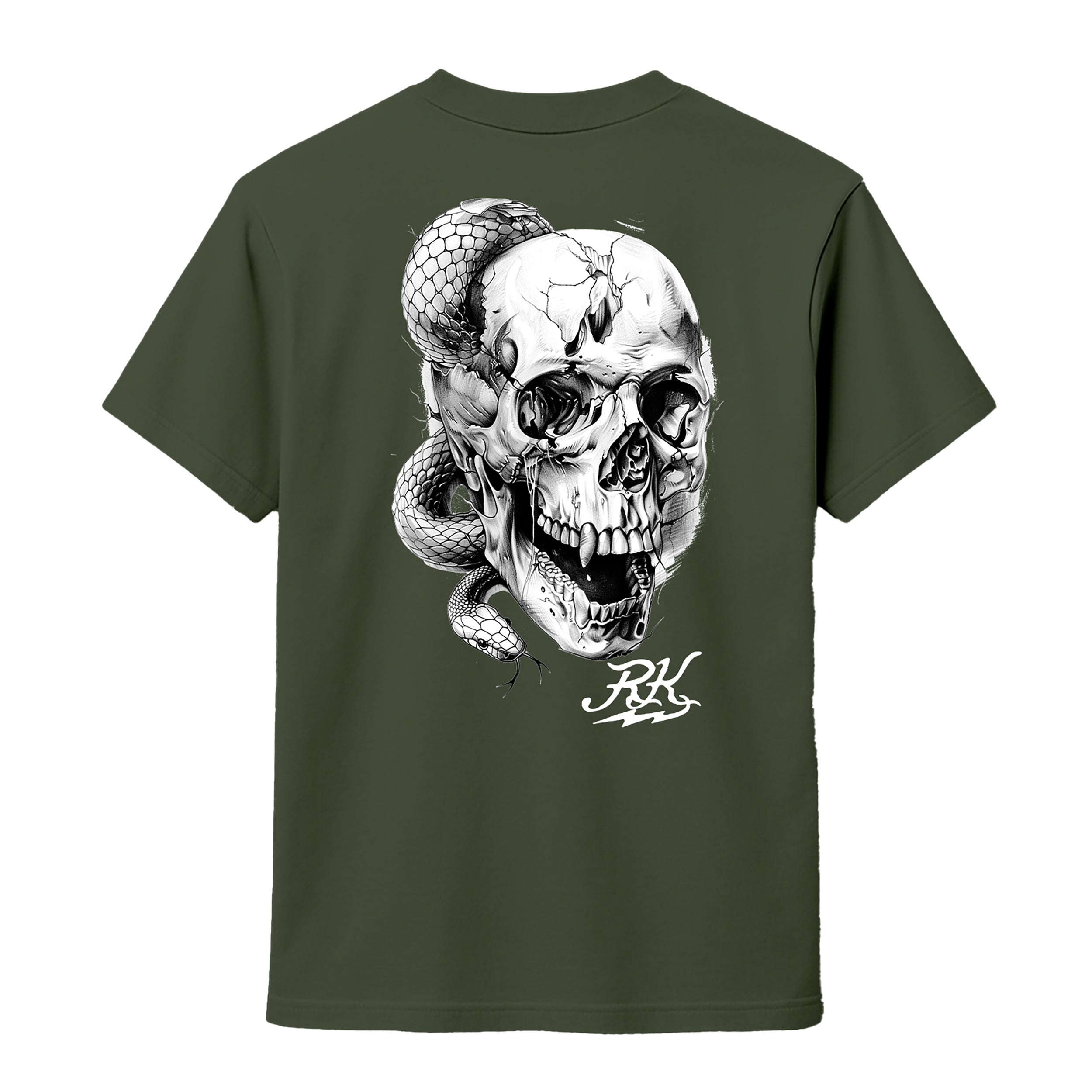RUM KNUCKLES SKULL SNAKE T-Shirt