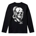 RUM KNUCKLES SKULL SNAKE Long Sleeve Tee - Black - back