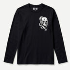 RUM KNUCKLES SKULL SNAKE Long Sleeve Tee - Black - front