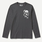 RUM KNUCKLES SKULL SNAKE Long Sleeve Tee - Charcoal - front