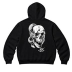 RUM KNUCKLES SKULL SNAKE Zip Hoodie - Black - back
