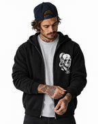 RUM KNUCKLES SKULL SNAKE Zip Hoodie - Black - model front