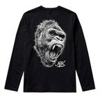 RUM KNUCKLES GORILLA TACTICS Long Sleeve Tee - Black - back