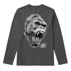RUM KNUCKLES GORILLA TACTICS Long Sleeve Tee - Charcoal - back