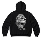 RUM KNUCKLES GORILLA TACTICS Zip Hoodie - Black - back