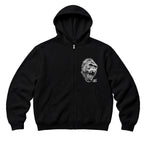RUM KNUCKLES GORILLA TACTICS Zip Hoodie - Black - front