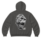 RUM KNUCKLES GORILLA TACTICS Zip Hoodie - Charcoal - back