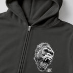 RUM KNUCKLES GORILLA TACTICS Zip Hoodie - Charcoal - detail