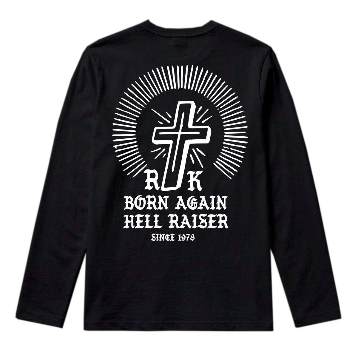 RUM KNUCKLES BORN AGAIN Long Sleeve Tee - Black - back