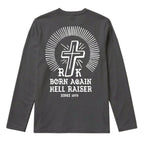 RUM KNUCKLES BORN AGAIN Long Sleeve Tee - Charcoal - back